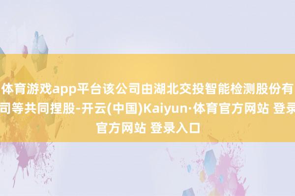 体育游戏app平台该公司由湖北交投智能检测股份有限公司等共同捏股-开云(中国)Kaiyun·体育官方网站 登录入口